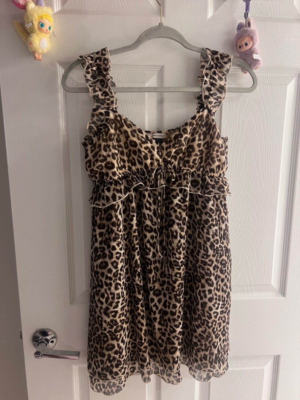 American Eagle Leopard Print babydoll dress